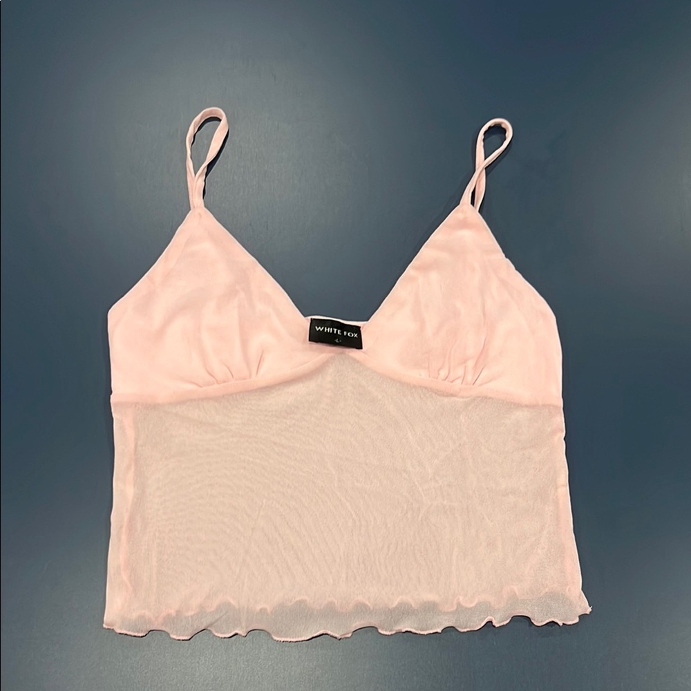 White Fox Light Pink Going Out Top